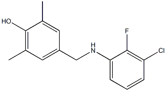 4-{[(3-chloro-2-fluorophenyl)amino]methyl}-2,6-dimethylphenol Structure