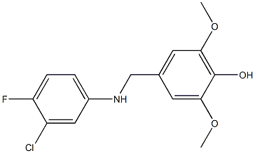 4-{[(3-chloro-4-fluorophenyl)amino]methyl}-2,6-dimethoxyphenol 구조식 이미지