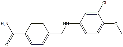 4-{[(3-chloro-4-methoxyphenyl)amino]methyl}benzamide Structure