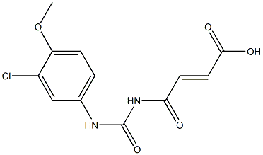 4-{[(3-chloro-4-methoxyphenyl)carbamoyl]amino}-4-oxobut-2-enoic acid Structure