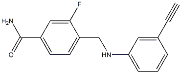 4-{[(3-ethynylphenyl)amino]methyl}-3-fluorobenzamide Structure