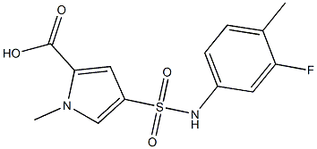 4-{[(3-fluoro-4-methylphenyl)amino]sulfonyl}-1-methyl-1H-pyrrole-2-carboxylic acid Structure