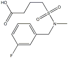 4-{[(3-fluorophenyl)methyl](methyl)sulfamoyl}butanoic acid 구조식 이미지