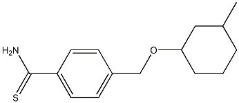 4-{[(3-methylcyclohexyl)oxy]methyl}benzene-1-carbothioamide Structure