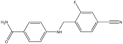 4-{[(4-cyano-2-fluorophenyl)methyl]amino}benzamide Structure