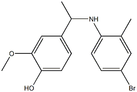 4-{1-[(4-bromo-2-methylphenyl)amino]ethyl}-2-methoxyphenol Structure
