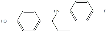 4-{1-[(4-fluorophenyl)amino]propyl}phenol Structure