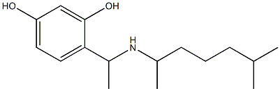 4-{1-[(6-methylheptan-2-yl)amino]ethyl}benzene-1,3-diol Structure