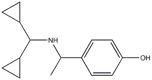 4-{1-[(dicyclopropylmethyl)amino]ethyl}phenol 구조식 이미지