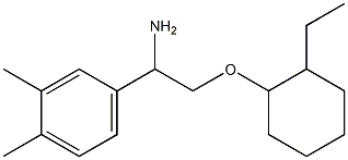 4-{1-amino-2-[(2-ethylcyclohexyl)oxy]ethyl}-1,2-dimethylbenzene 구조식 이미지