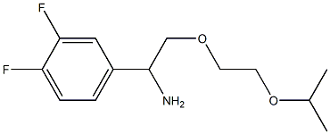 4-{1-amino-2-[2-(propan-2-yloxy)ethoxy]ethyl}-1,2-difluorobenzene 구조식 이미지