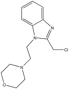 4-{2-[2-(chloromethyl)-1H-1,3-benzodiazol-1-yl]ethyl}morpholine 구조식 이미지