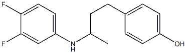 4-{3-[(3,4-difluorophenyl)amino]butyl}phenol Structure