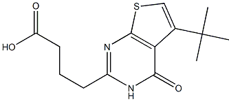 4-{5-tert-butyl-4-oxo-3H,4H-thieno[2,3-d]pyrimidin-2-yl}butanoic acid Structure