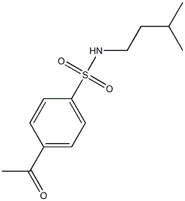 4-acetyl-N-(3-methylbutyl)benzene-1-sulfonamide 구조식 이미지