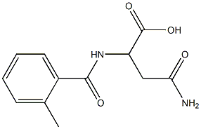 4-amino-2-[(2-methylbenzoyl)amino]-4-oxobutanoic acid Structure