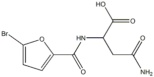 4-amino-2-[(5-bromo-2-furoyl)amino]-4-oxobutanoic acid 구조식 이미지