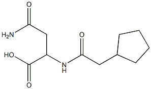 4-amino-2-[(cyclopentylacetyl)amino]-4-oxobutanoic acid Structure