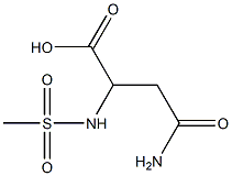 4-amino-2-[(methylsulfonyl)amino]-4-oxobutanoic acid Structure