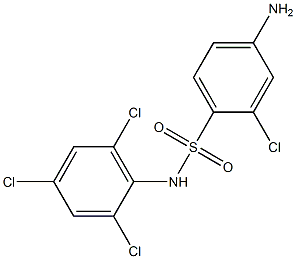 4-amino-2-chloro-N-(2,4,6-trichlorophenyl)benzene-1-sulfonamide 구조식 이미지