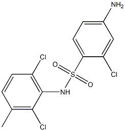 4-amino-2-chloro-N-(2,6-dichloro-3-methylphenyl)benzene-1-sulfonamide 구조식 이미지