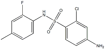 4-amino-2-chloro-N-(2-fluoro-4-methylphenyl)benzene-1-sulfonamide 구조식 이미지