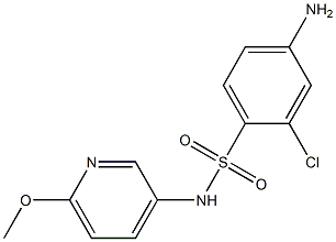 4-amino-2-chloro-N-(6-methoxypyridin-3-yl)benzene-1-sulfonamide Structure