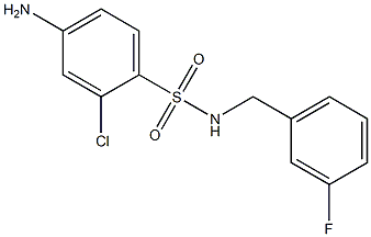 4-amino-2-chloro-N-[(3-fluorophenyl)methyl]benzene-1-sulfonamide 구조식 이미지