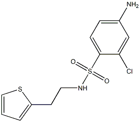4-amino-2-chloro-N-[2-(thiophen-2-yl)ethyl]benzene-1-sulfonamide 구조식 이미지