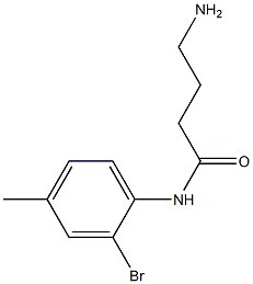 4-amino-N-(2-bromo-4-methylphenyl)butanamide Structure