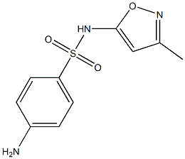 4-amino-N-(3-methyl-1,2-oxazol-5-yl)benzene-1-sulfonamide 구조식 이미지