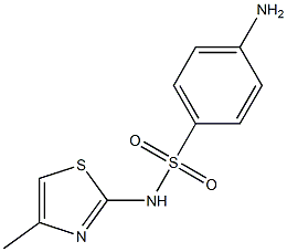 4-amino-N-(4-methyl-1,3-thiazol-2-yl)benzene-1-sulfonamide 구조식 이미지