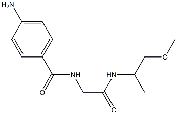 4-amino-N-{2-[(2-methoxy-1-methylethyl)amino]-2-oxoethyl}benzamide 구조식 이미지