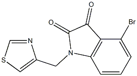 4-bromo-1-(1,3-thiazol-4-ylmethyl)-2,3-dihydro-1H-indole-2,3-dione Structure