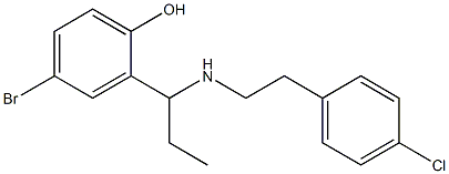 4-bromo-2-(1-{[2-(4-chlorophenyl)ethyl]amino}propyl)phenol 구조식 이미지