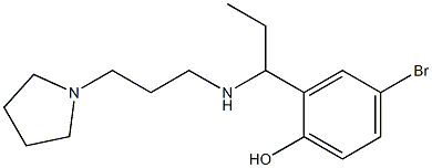 4-bromo-2-(1-{[3-(pyrrolidin-1-yl)propyl]amino}propyl)phenol 구조식 이미지