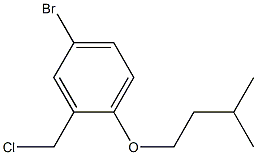 4-bromo-2-(chloromethyl)-1-(3-methylbutoxy)benzene 구조식 이미지