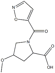 4-methoxy-1-(1,2-oxazol-5-ylcarbonyl)pyrrolidine-2-carboxylic acid Structure