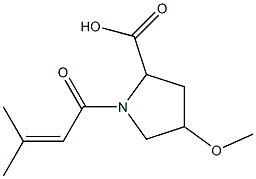 4-methoxy-1-(3-methylbut-2-enoyl)pyrrolidine-2-carboxylic acid 구조식 이미지