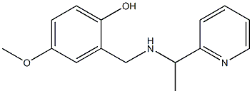 4-methoxy-2-({[1-(pyridin-2-yl)ethyl]amino}methyl)phenol Structure