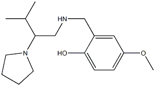 4-methoxy-2-({[3-methyl-2-(pyrrolidin-1-yl)butyl]amino}methyl)phenol 구조식 이미지