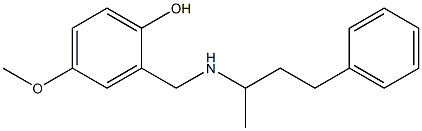 4-methoxy-2-{[(4-phenylbutan-2-yl)amino]methyl}phenol 구조식 이미지