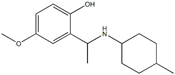 4-methoxy-2-{1-[(4-methylcyclohexyl)amino]ethyl}phenol Structure