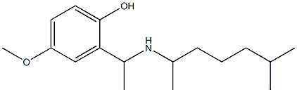 4-methoxy-2-{1-[(6-methylheptan-2-yl)amino]ethyl}phenol 구조식 이미지