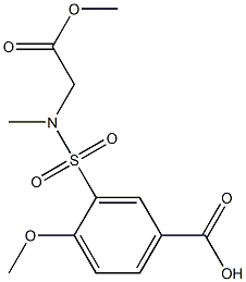 4-methoxy-3-[(2-methoxy-2-oxoethyl)(methyl)sulfamoyl]benzoic acid 구조식 이미지