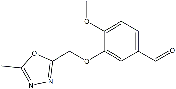 4-methoxy-3-[(5-methyl-1,3,4-oxadiazol-2-yl)methoxy]benzaldehyde Structure