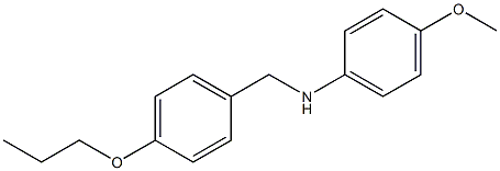 4-methoxy-N-[(4-propoxyphenyl)methyl]aniline Structure