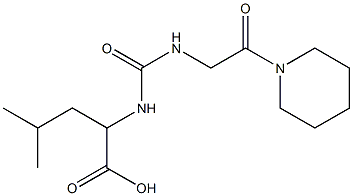 4-methyl-2-({[2-oxo-2-(piperidin-1-yl)ethyl]carbamoyl}amino)pentanoic acid 구조식 이미지