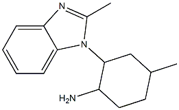 4-methyl-2-(2-methyl-1H-1,3-benzodiazol-1-yl)cyclohexan-1-amine 구조식 이미지