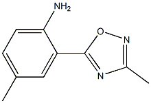 4-methyl-2-(3-methyl-1,2,4-oxadiazol-5-yl)aniline 구조식 이미지